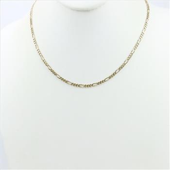 14kt Gold Figaro Necklace