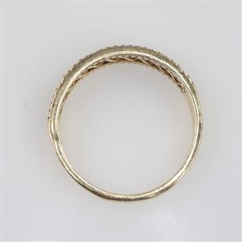 14kt Gold Filigree Diamond Accent Band