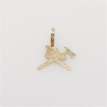 14kt Gold Firefighter Pendant