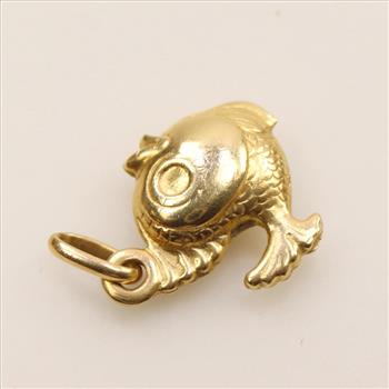 14kt Gold Fish Pendant