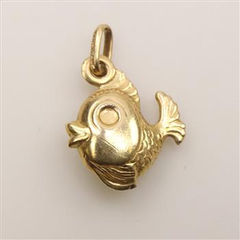 14kt Gold Fish Pendant
