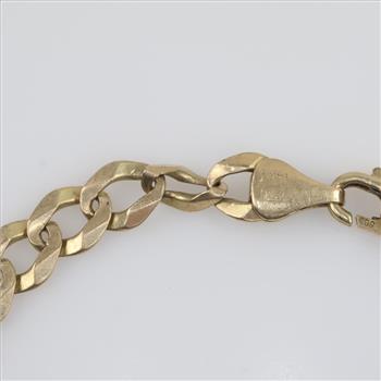 14kt Gold Flat Curb Chain Anklet