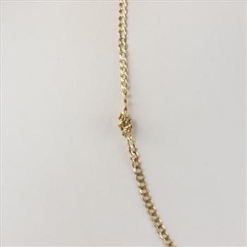 14kt Gold Flat Curb Chain Necklace