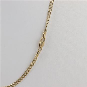 14kt Gold Flat Curb Chain Necklace