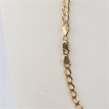 14kt Gold Flat Curb Chain Necklace