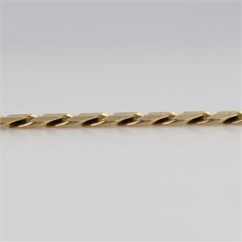 14kt Gold Flat Curb Link Bracelet