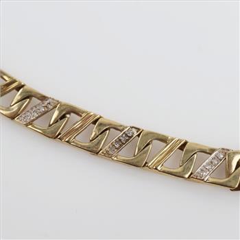 14kt Gold Flat Curb Link Bracelet
