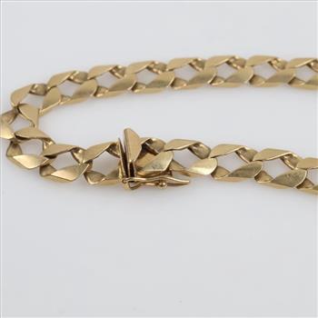 14kt Gold Flat Curb Link Bracelet
