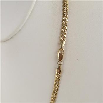 14kt Gold Flat Curb Link Necklace