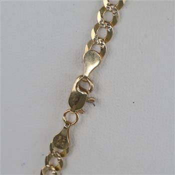 14kt Gold Flat Curb Necklace