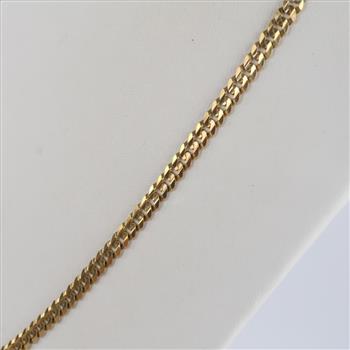 14kt Gold Flat Curb Necklace
