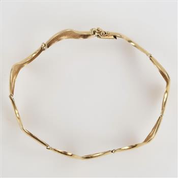 14kt Gold Flat Open Back Link Bracelet