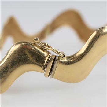 14kt Gold Flat Open Back Link Bracelet
