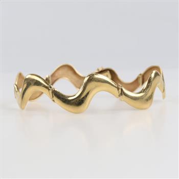 14kt Gold Flat Open Back Link Bracelet