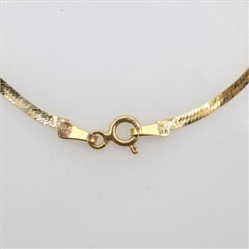 14kt Gold Flat Snake Chain Bracelet