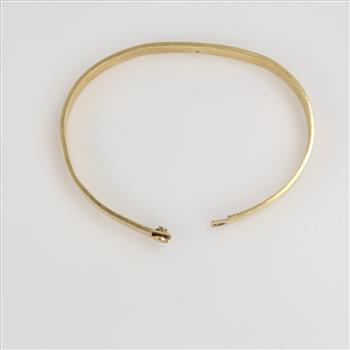 14kt Gold Flat Top Bangle Bracelet