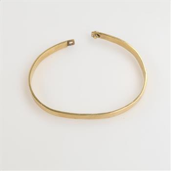 14kt Gold Flat Top Bangle Bracelet