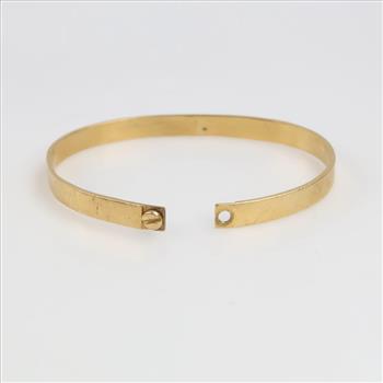 14kt Gold Flat Top Bangle Bracelet