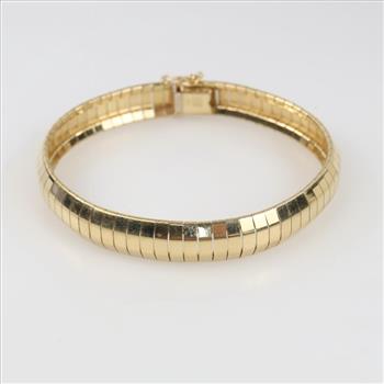 14kt Gold Flexible Omega Link Bracelet