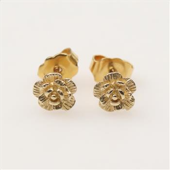 14kt Gold Flower Earrings