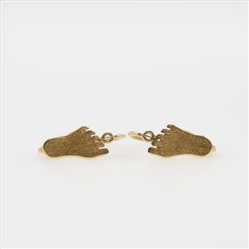 14kt Gold Foot Earrings