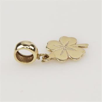14kt Gold Four Leaf Clover Charm
