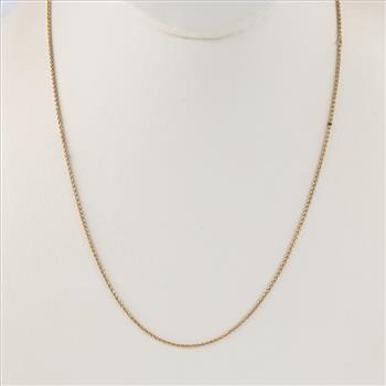 14kt Gold Foxtail Link Necklace