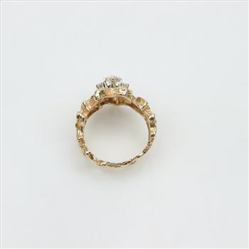 14kt Gold Free Form Diamond Ring
