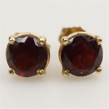 14kt Gold Garnet Earrings