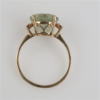 14kt Gold Green Spinel & Pink Tourmaline Ring