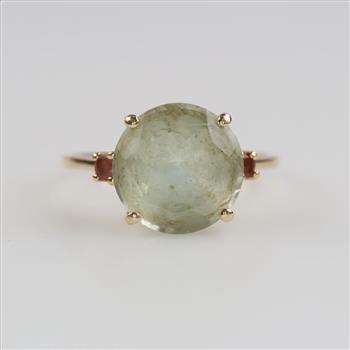 14kt Gold Green Spinel & Pink Tourmaline Ring