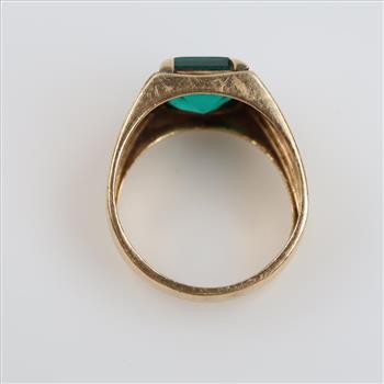 14kt Gold Green Spinel Stone Ring