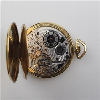 14kt Gold Hamilton Open Face Pocket Watch