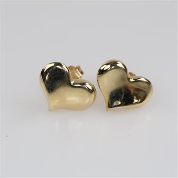 14kt Gold Heart Earrings