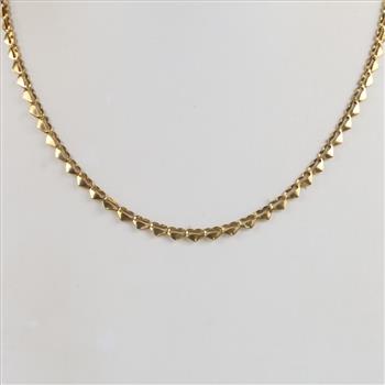14kt Gold Heart Link Necklace