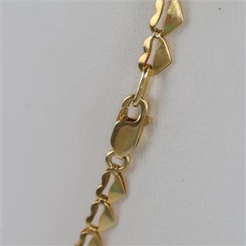 14kt Gold Heart Link Necklace