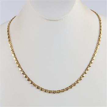 14kt Gold Heart Link Necklace