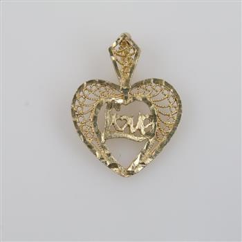 14kt Gold Heart Pendant