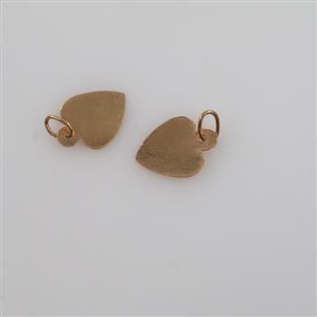 14kt Gold Heart Pieces, 2 Pieces