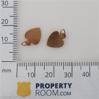 14kt Gold Heart Pieces, 2 Pieces