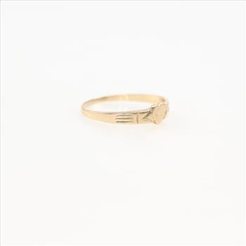 14kt Gold Heart Pinky Ring