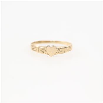 14kt Gold Heart Pinky Ring