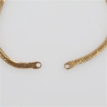 14kt Gold Herringbone Chain Bracelet