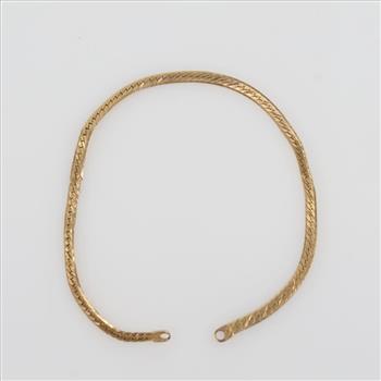 14kt Gold Herringbone Chain Bracelet