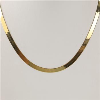 14kt Gold Herringbone Chain Neckalce