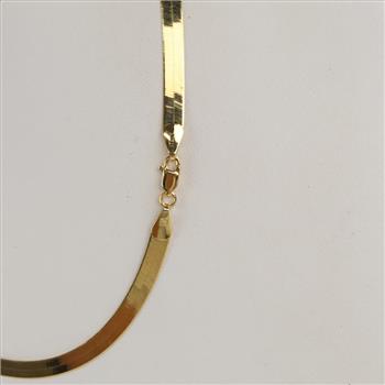 14kt Gold Herringbone Chain Neckalce
