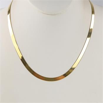 14kt Gold Herringbone Chain Neckalce