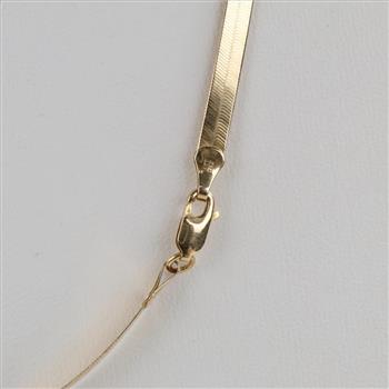 14kt Gold Herringbone Chain Necklace