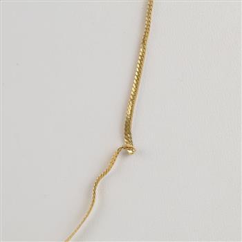 14kt Gold Herringbone Chain Necklace