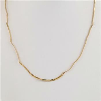 14kt Gold Herringbone Chain Necklace
